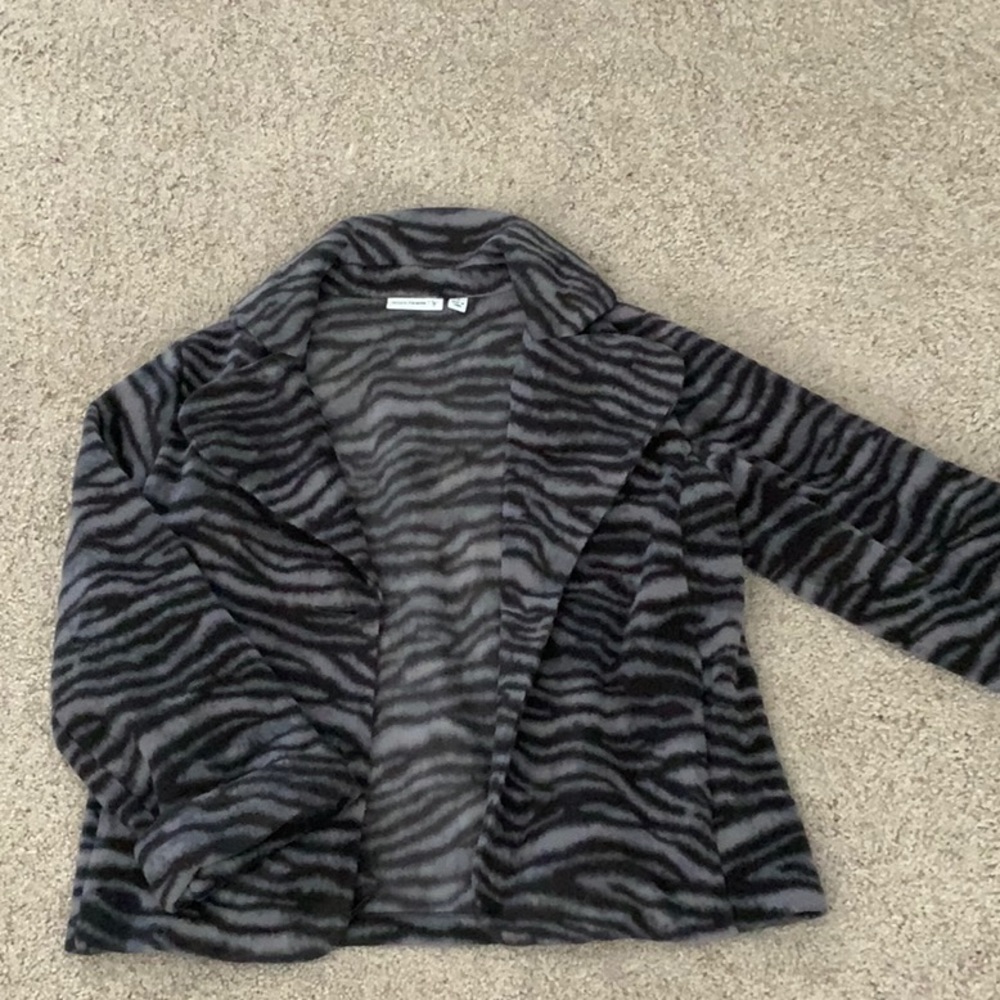 Susan graver zebra print jacket